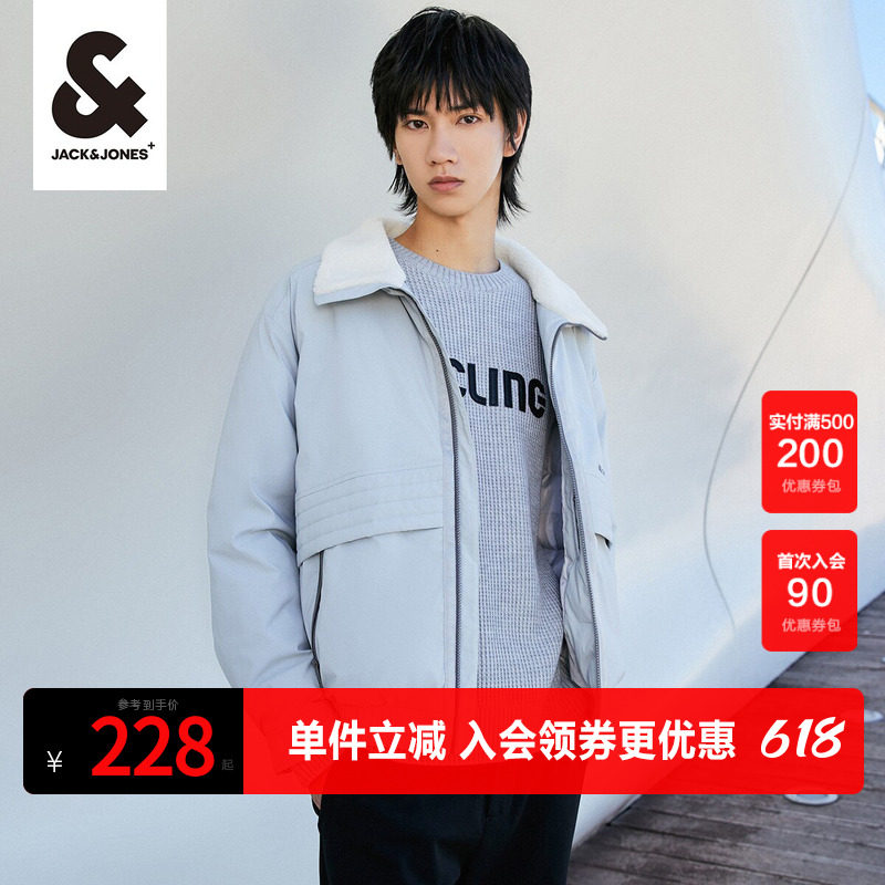 杰克琼斯outlets夹克外套春季棉服上衣衣服休闲运动长袖翻领男