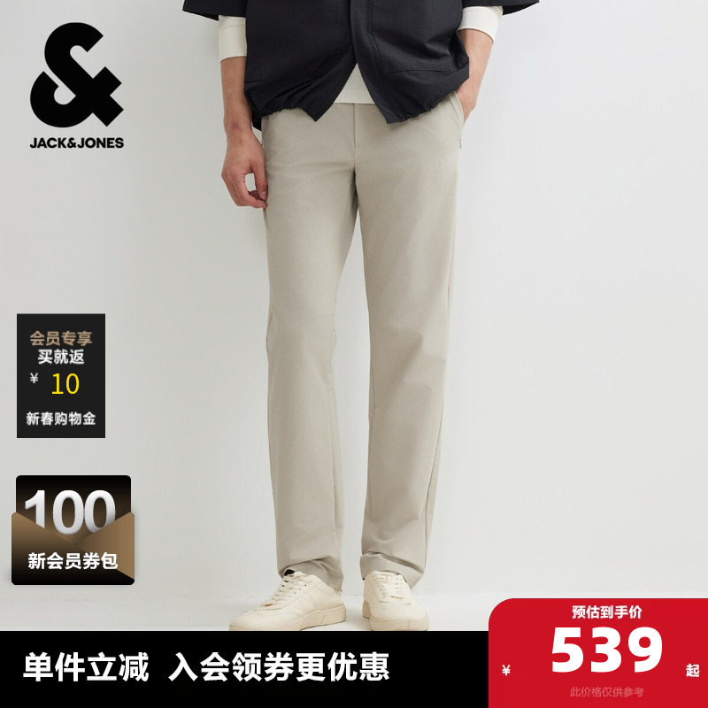 杰克琼斯男装休闲裤双色可选春秋裤子立体剪裁弹力面料常规舒适潮