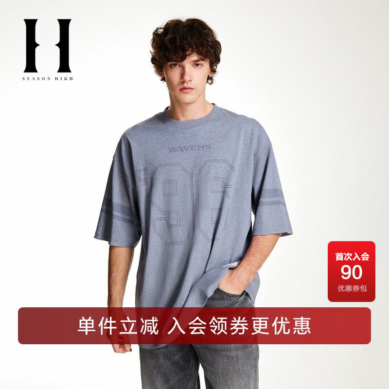 SEASONHIGH短袖联名T恤胶印										