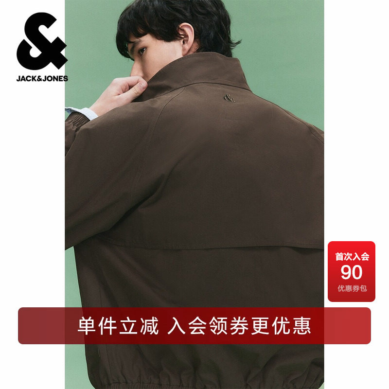 【纯棉】杰克琼斯秋冬男装棉服哈灵顿夹克立领复古休闲226409012