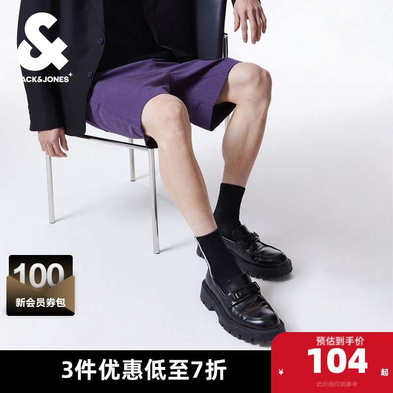 杰克琼斯outlets夏季宽松简约潮流商务休闲男士短裤男裤子男装