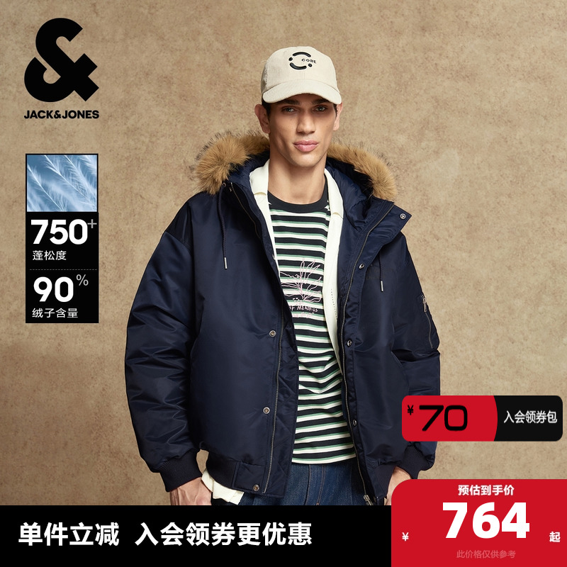 宽松版型；抽绳连帽；可拆卸环保皮草毛领