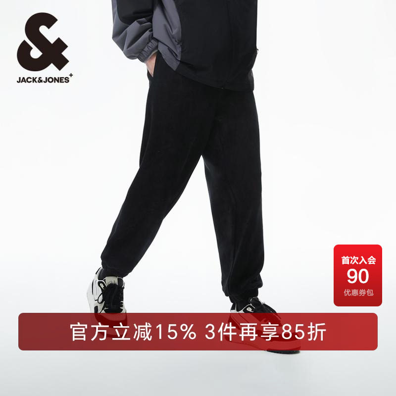 杰克琼斯长裤舒适抽绳宽松卫裤
