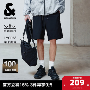 子男装 杰克琼斯奥特莱斯夏季 松紧抽绳腰头简约舒适基础宽松短裤