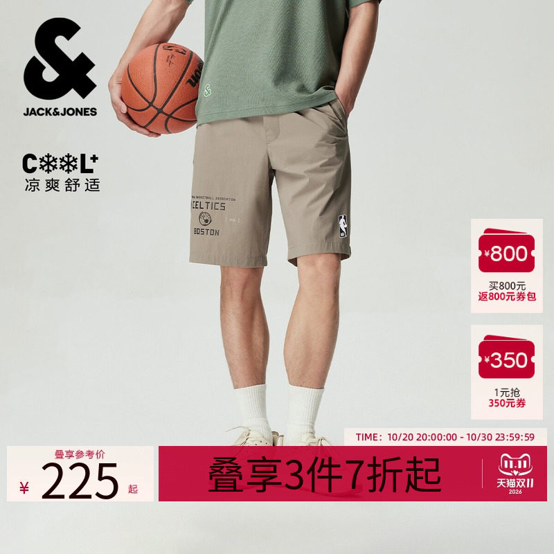 杰克琼斯舒适清爽休闲宽松短裤