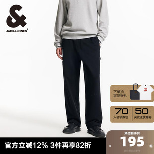 男裝 杰克瓊斯outlets純棉舒適字母刺繡簡約衛褲 男褲 子長褲 春季