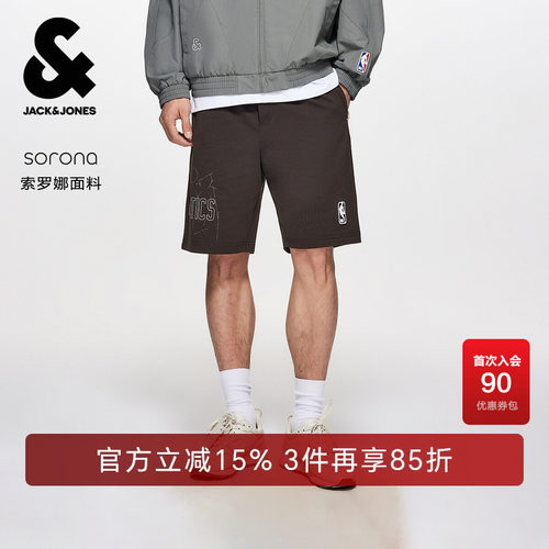 宽松，松紧抽绳腰，双侧插袋，双侧拼色织带