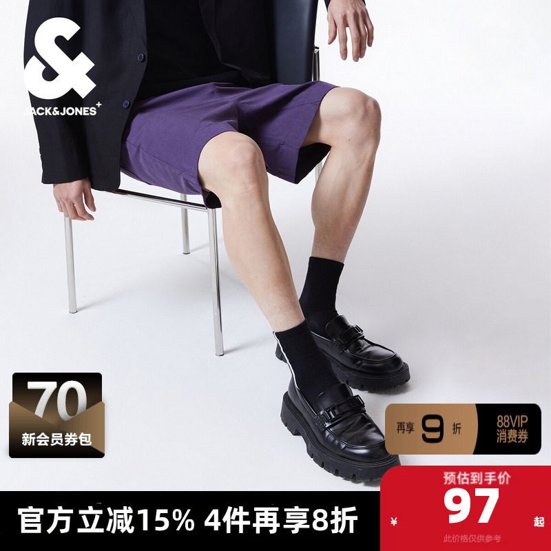 杰克琼斯outlets春季宽松简约潮流商务休闲男士短裤男裤子男装