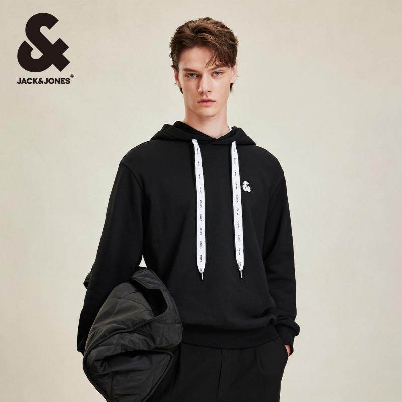 杰克琼斯秋季飘带抽绳纯棉连帽卫衣字母刺绣外套男士情侣装男装,男装,卫衣,淘宝优惠券,粉丝福利购,淘宝优惠卷