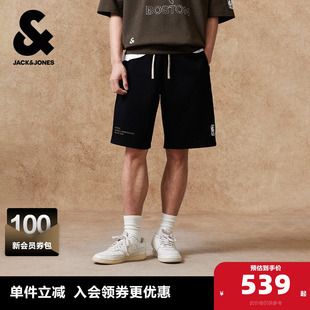 子两侧插袋后侧皮标 廓形裤 杰克琼斯奥特莱斯NBA联名夏男装 短裤