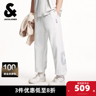 子凯尔特人队纯棉宽松束脚裤 杰克琼斯春秋季 卫裤 NBA联名男装 新款