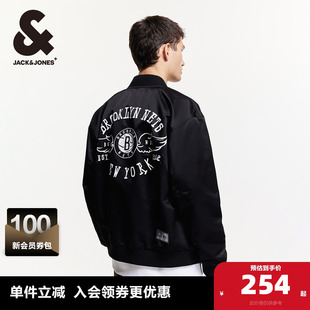 杰克琼斯男装 新款 NBA联名款 布鲁克林队百搭棒球服夹克 外套春季