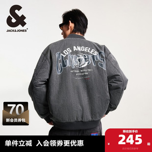 男装 NBA联名快船队舒适棒球领棉服男款 新款 杰克琼斯夹克外套春季