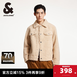 百搭舒适休闲上衣翻领直筒男装 杰克琼斯男装 新款 外套春季 夹克