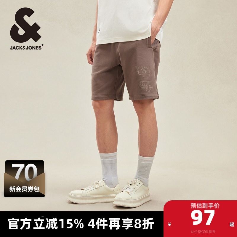 杰克琼斯夏季新款达芬奇主题男士短裤男款纯棉男裤休闲裤子男装,男装,短裤,淘宝优惠券,粉丝福利购,淘宝优惠卷