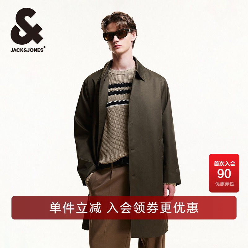 杰克琼斯翻领纯棉夹克