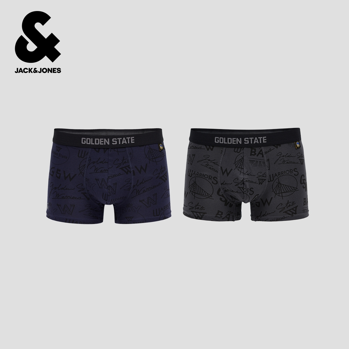 四角内裤 金州勇士队满印logo  两条装