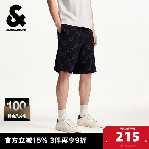 oversized版型，松紧抽绳腰头，双侧插袋