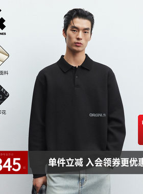 杰克琼斯奥莱男装秋季卫衣宽松背后字母胶印休闲潮流百搭舒适上衣