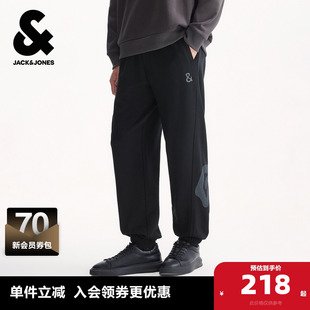 印花抽绳腰纯棉宽松束脚裤 杰克琼斯奥特莱斯男装 新款 秋季 子 卫裤