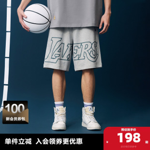 男装 杰克琼斯夏季 运动印花短裤 NBA联名湖人队时尚 男士