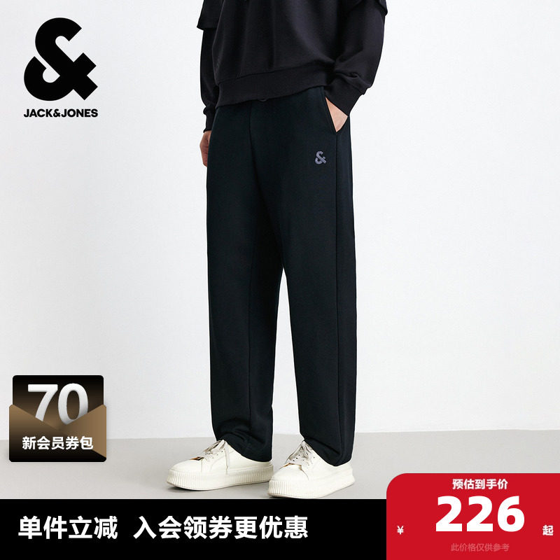 杰克琼斯男装卫裤2025年夏秋季新款运动直筒长休闲裤子男生士美式