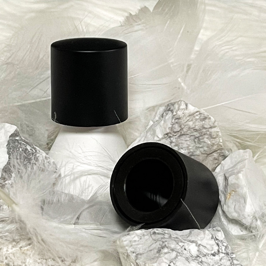 沐言  塑料磨砂黑色 香水空瓶配件 17.2中套15卡口螺纹口可配喷头