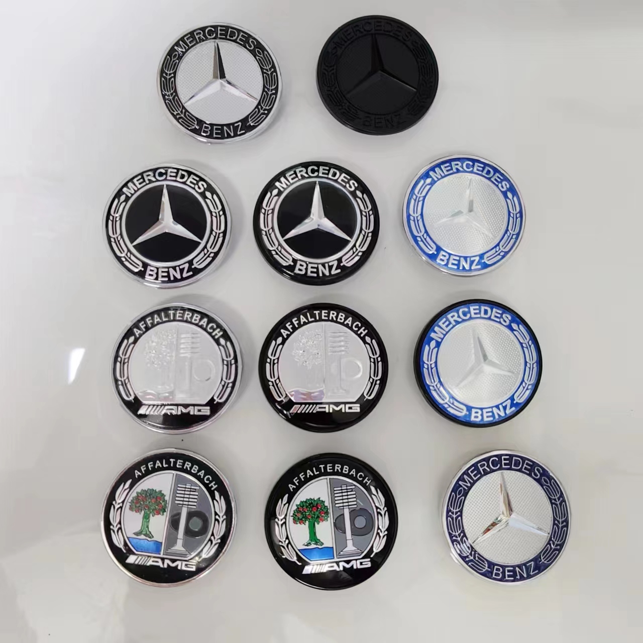 适用于奔驰新C级改装苹果树机盖标A B CLA CLS GLA SLK GLB G级SL