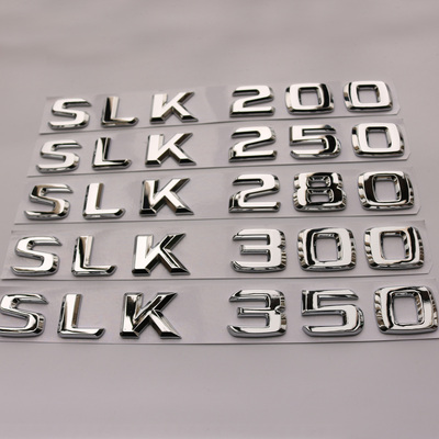 适用于奔驰车标SLK55 SLK200 SLK280 SLK300 SLK350 AMG后标车贴
