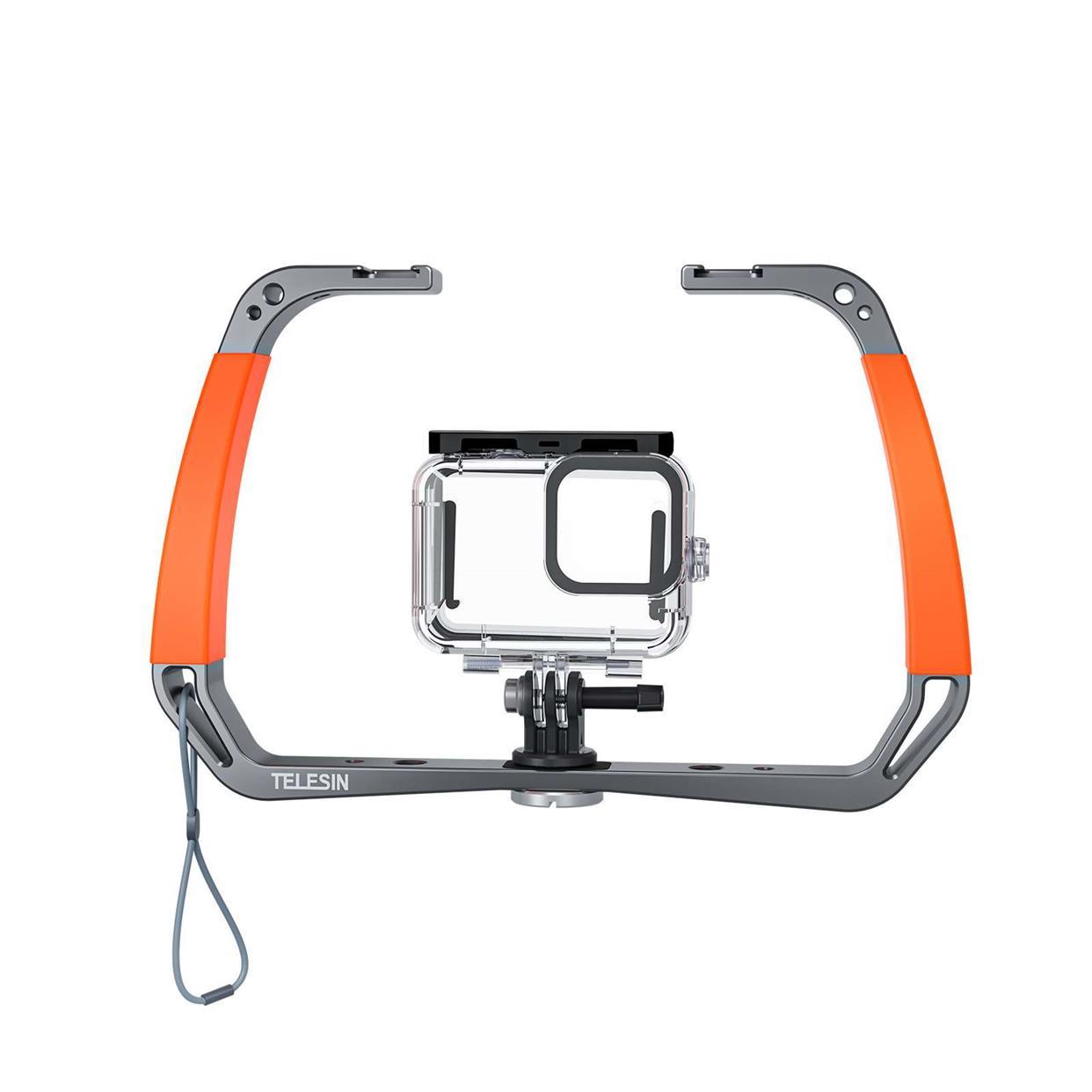泰迅GoPro9/10/11运动相机潜水支架补光灯防水壳拓展手柄稳定器
