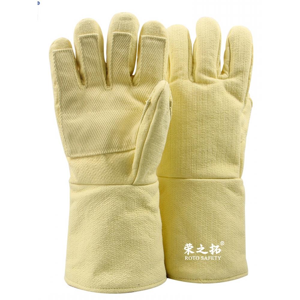 德国日本进口技术荣之拓耐高温650度手套 工业高温炉冶金炼钢专用