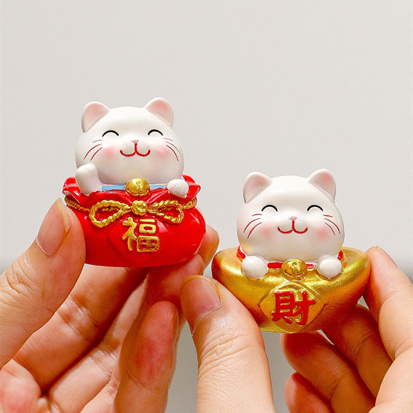 好运招财猫摆件吉祥物可爱迷你
