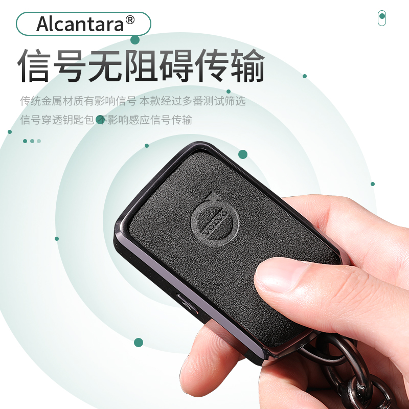 适用沃尔沃汽车钥匙套S60 S90包XC60 XC90 XC40扣V60 V90壳翻毛皮