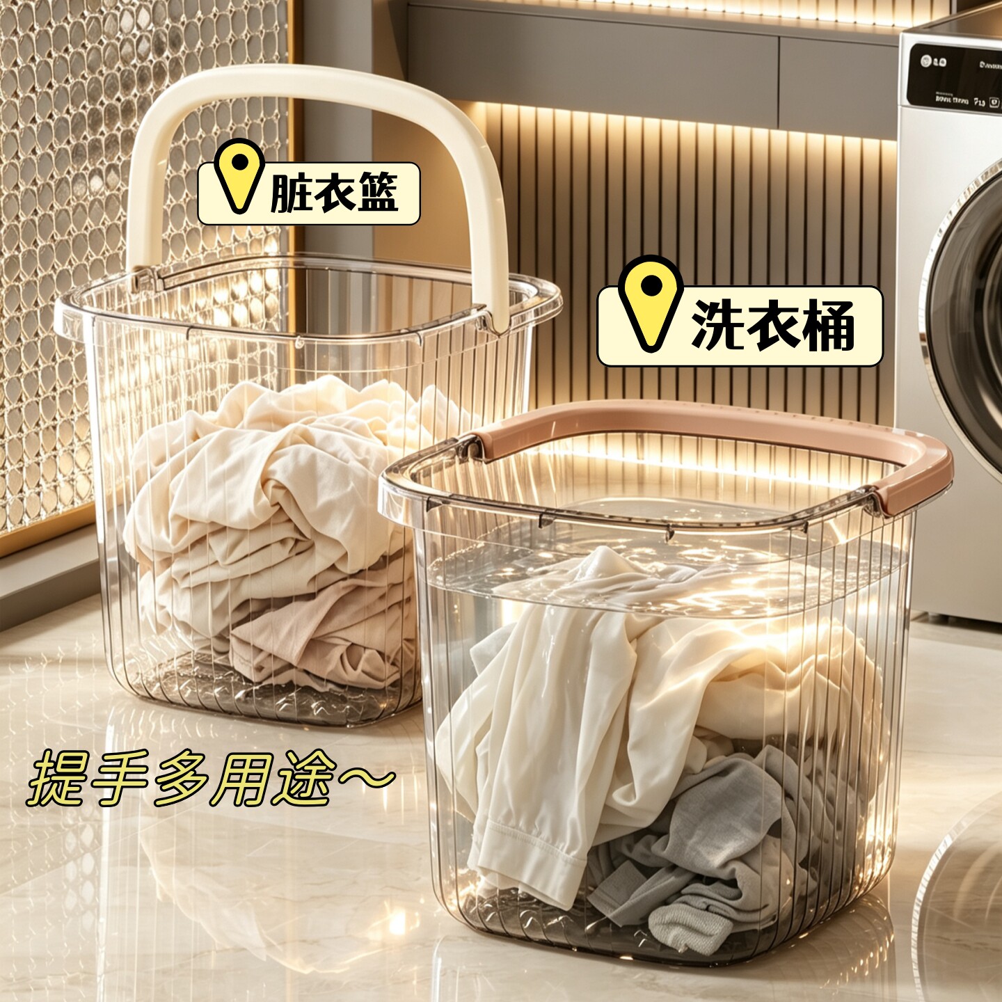 脏衣服洗衣桶收纳清洗二合一超厚图片