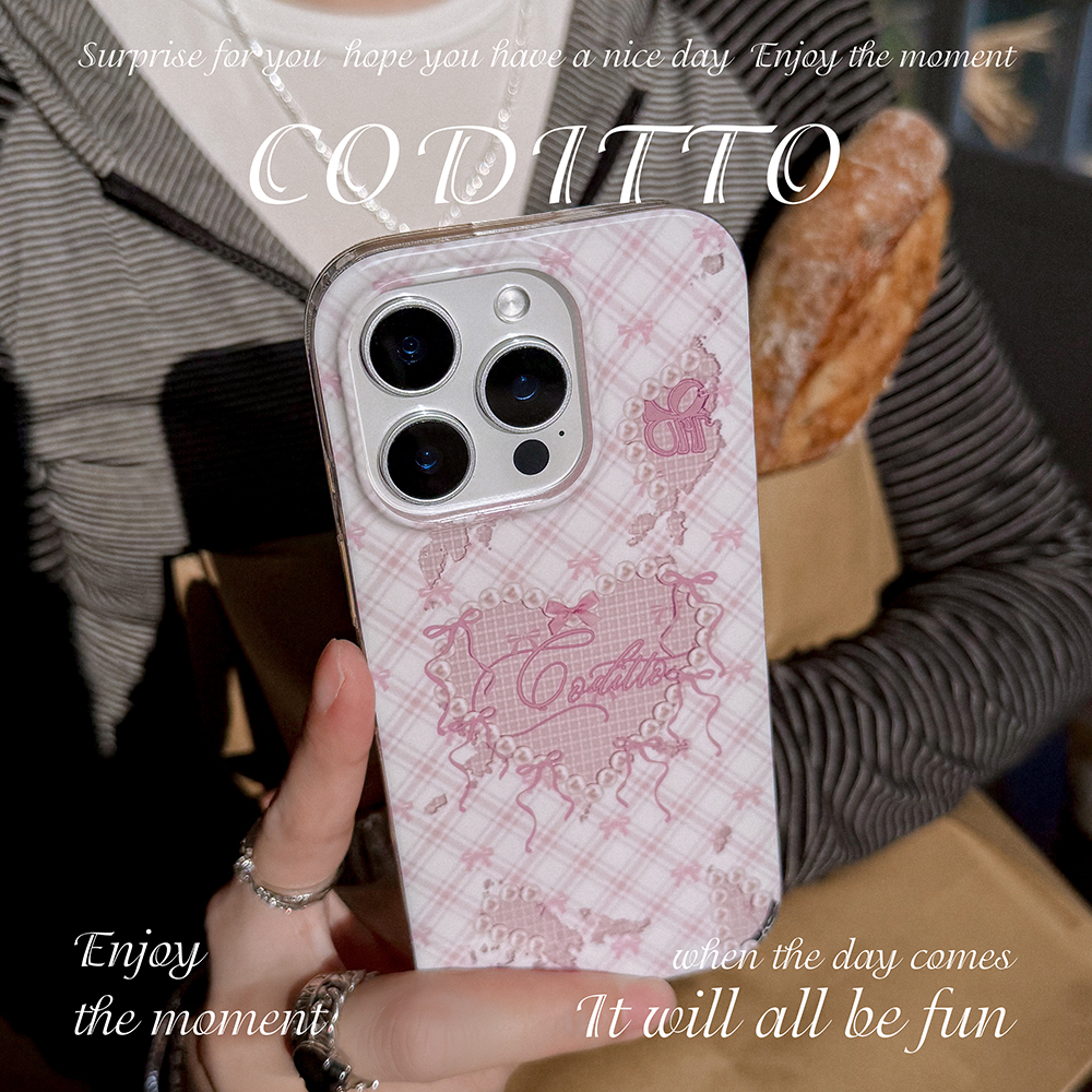 coditto甜粉爱心适用苹果手机壳