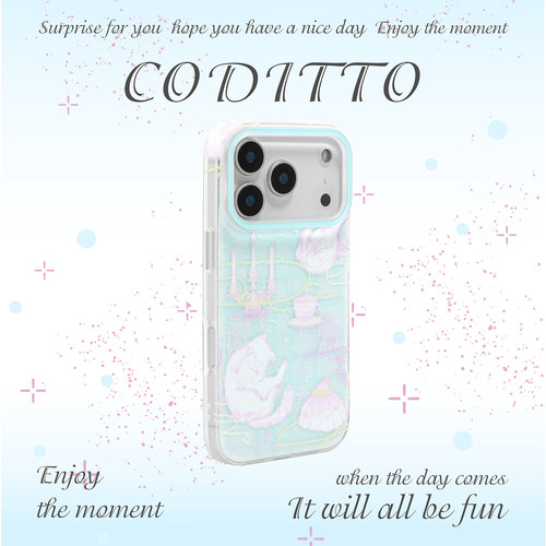 coditto慵懒小猫磨砂适用苹果
