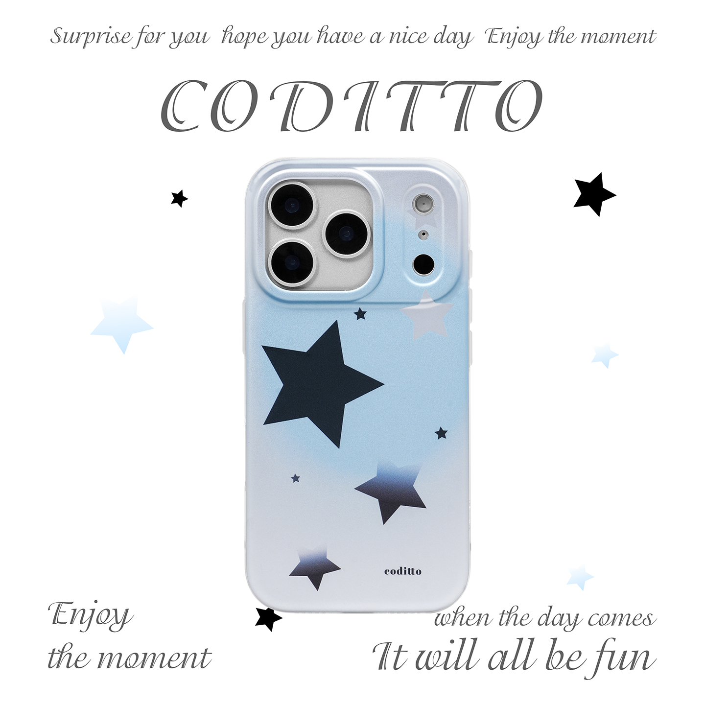coditto渐变星星适用苹果手机壳