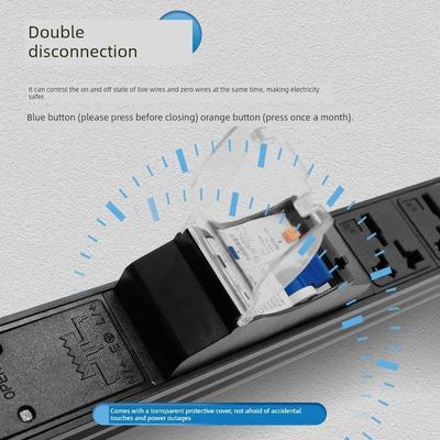大功率插头带32A40A8000W漏电保护防过载工业柜插座电源配线板