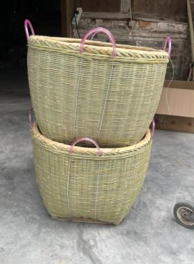 竹编制品大小箩筐收纳粮食筐超市展示箩结婚入伙箩洗米竹篓