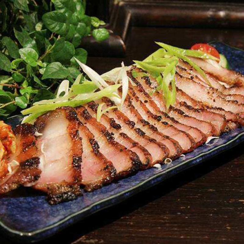 正宗台式咸猪肉五花肉叉烧下酒菜腊肉烤肉腌制烟熏商用食材500/包