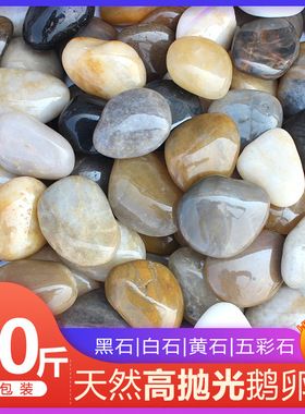 天然鹅卵石铺路地面造景50斤五彩雨花石原石庭院装饰鱼缸花盆家用