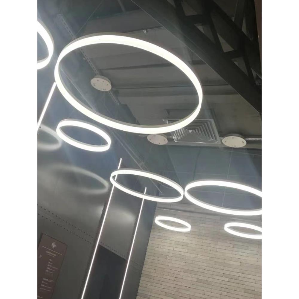 Led环餐厅吊灯简单圆圆书房卧室办公室斯堪的纳维亚工业风格工程