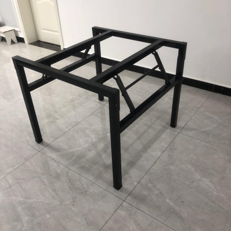 简易金属折叠桌架子可折叠桌腿支架圆桌加厚家用台脚餐桌铁艺桌脚