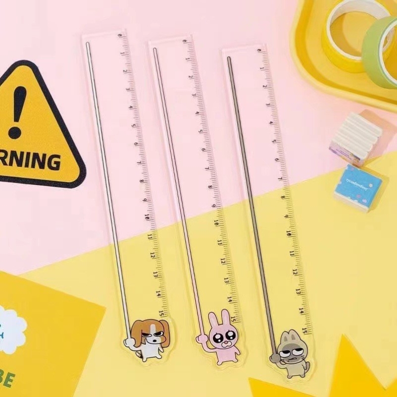 暹罗厘普周边可爱多栋秀珍文明直尺15cm学生画图测量工具创意文具