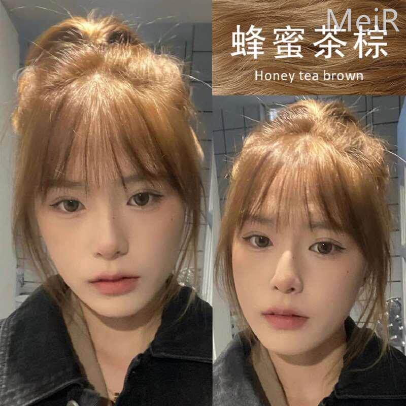 蜂蜜茶棕色染发剂膏自己在家染泡泡沫天然植物纯无刺激正品品牌女