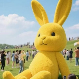 巨型仿真兔子雕塑绿雕工艺品定制户外景观雕塑动物造型打卡美陈