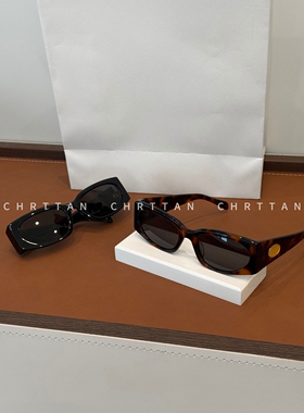 CHRTTAN 又酷又有个性！26ss 金属徽标窄框椭圆防晒遮阳墨镜 男女