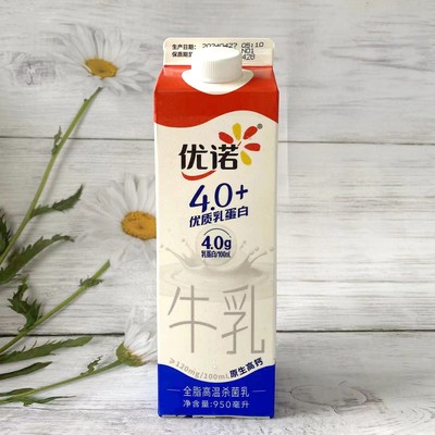 yoplait优诺牛奶优质乳蛋白原生高钙纯牛奶950ml