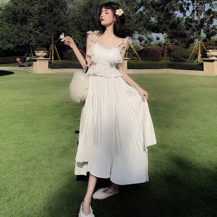 小清新裙子夏连衣裙超仙复古吊带连衣裙两件套显瘦泰式度假连衣裙|ruв категории Женская одежда, платье - от Buy2taobao.com для оказания профессиональной услуги покупки агента Taobao