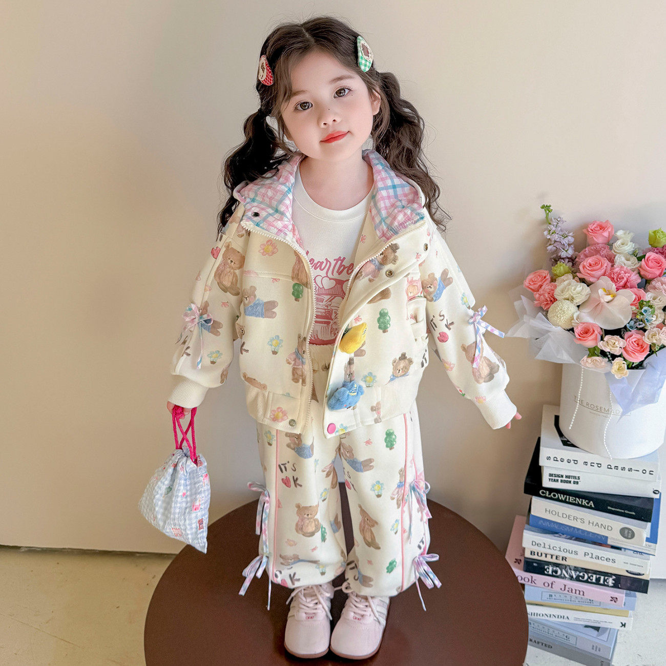 女童套装2026春秋新款儿童卡通休闲两件套可爱女宝宝秋装女孩衣服